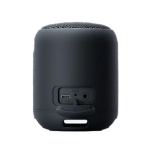 A picture of a Sony SRS-XB12 portable Bluetooth wireless speaker rear